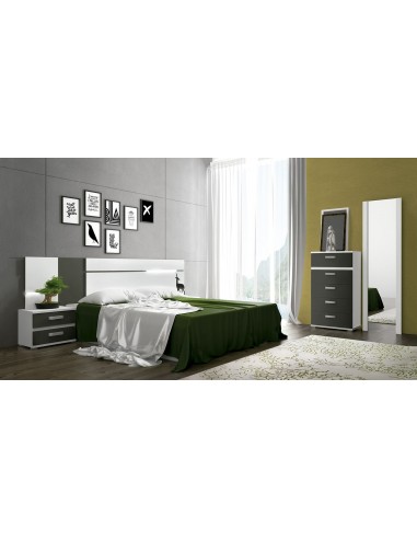 Dormitorio Moderno Blanco con Grafito – Pack Uno y Dos