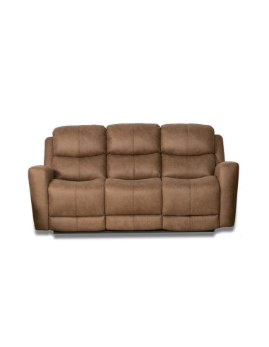 Sofá relax de tres plazas en color marrón